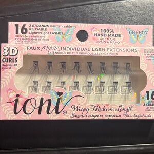 Ioni Wispy Medium Length Faux Mink Lashes - Black